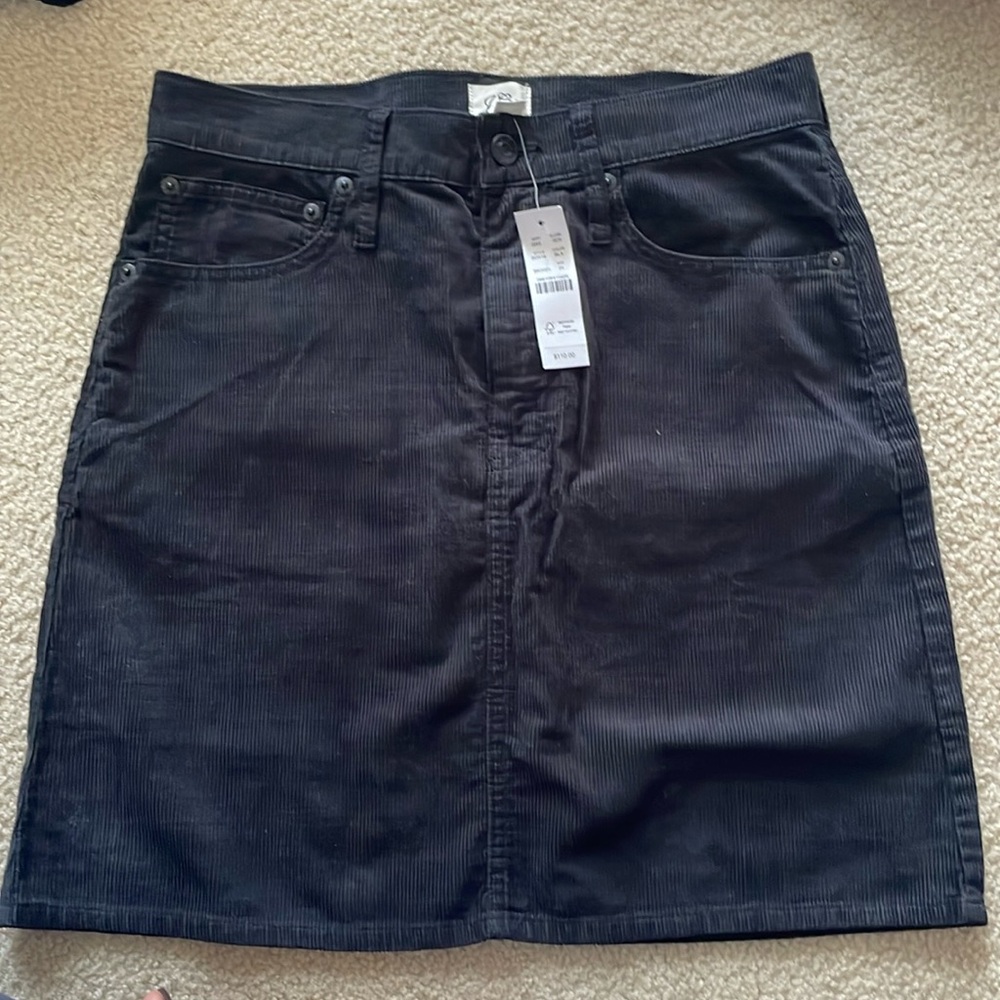 NWT jcrew Corduroy mini skirt size 25